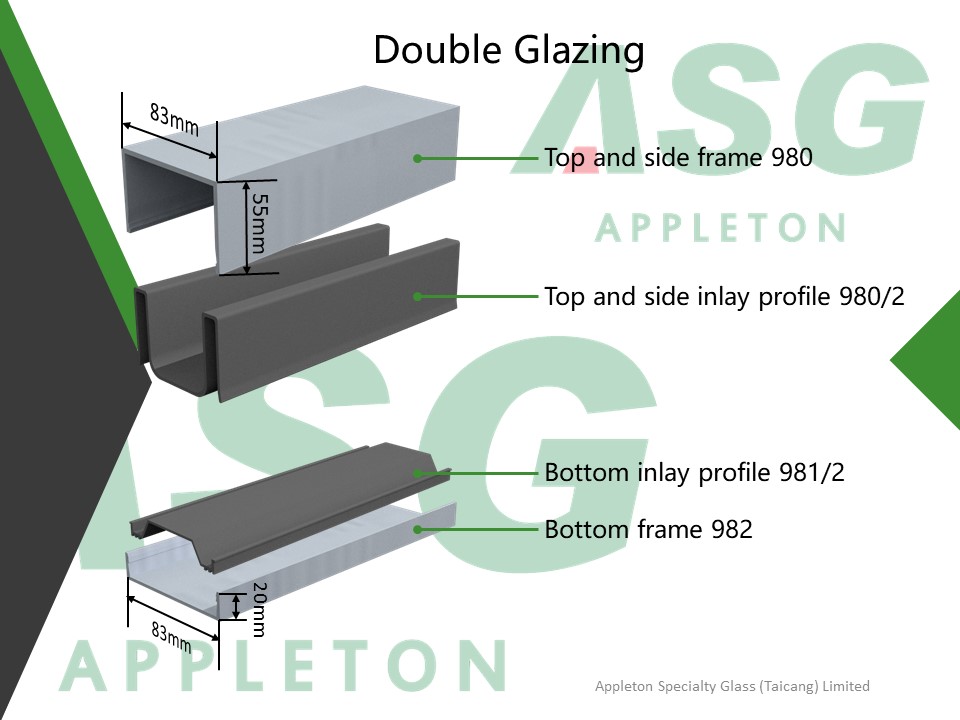 double glazing channel glass accessories